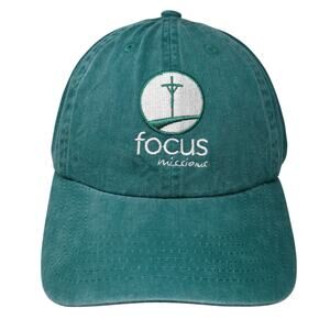 Focus Missions Slideback Baseball Cap Green One Size Adjustable 6 Panel Novus